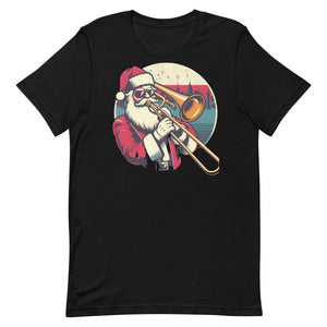 Trombone Santa Holiday Christmas Unisex t-shirt
