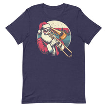 Load image into Gallery viewer, Trombone Santa Holiday Christmas Unisex t-shirt