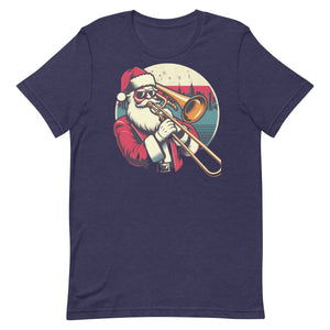 Trombone Santa Holiday Christmas Unisex t-shirt
