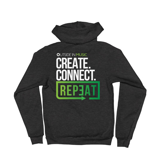 Create Connect Repeat Zip-up Hoodie sweater
